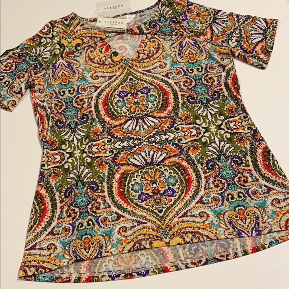 Alison Taylor Medium Short Sleeve Pullover Top New e